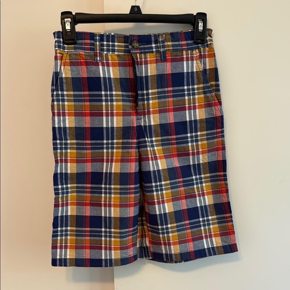 Carter's Blue and Red Plaid Shorts Elastic Waist